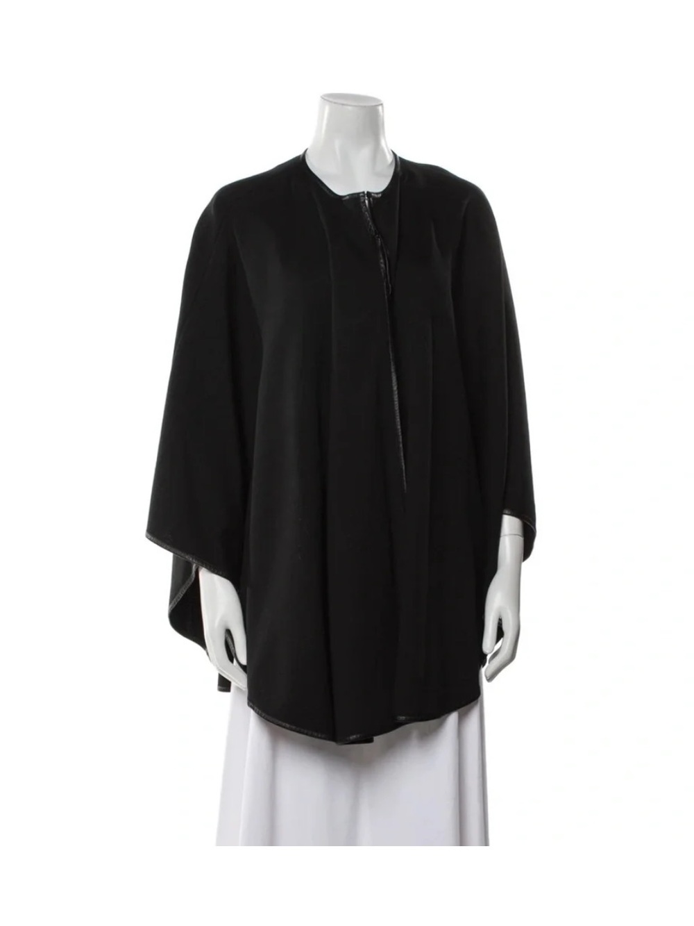 St. John Black Open-Front Cape Shrug size m/l
